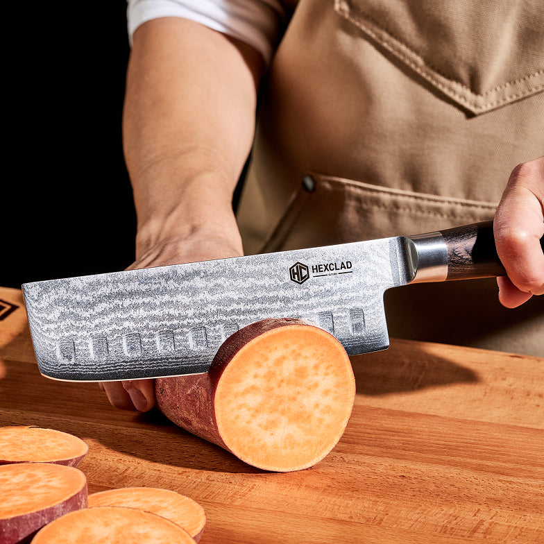 Damascus Steel Nakiri Knife, 6.5" (Espresso) - Image 3