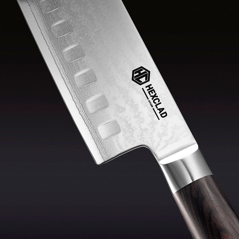 Damascus Steel Nakiri Knife, 6.5" (Espresso) - Image 4